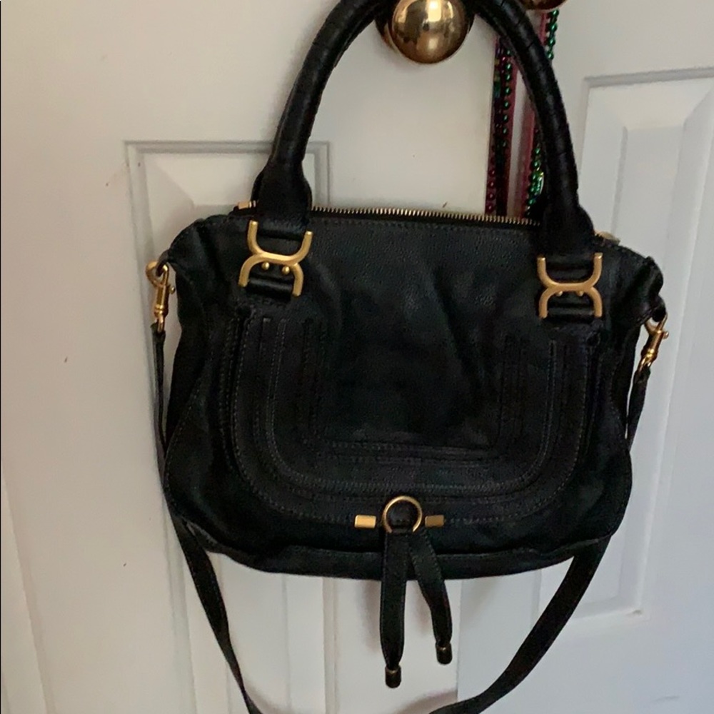 Chloe medium Marcie satchel in black